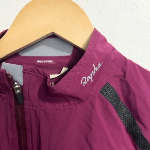 Rapha Jacket Womens Small Classic Wind Zip Cycling Windbreak Plum Purple - Picture 4 of 14